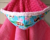 Child Hooded Towel-Mermaid-Sea-Horses-30 x 54-Savvy Baby Goodies-Beach-Swimming-Bath Terry Kids Hooded Cover Up Wraps-Gifts-Boy