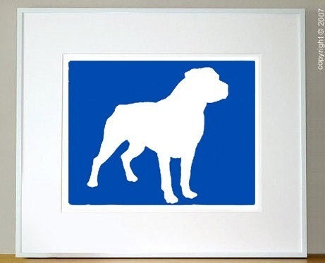 Mod Rottweiler Rottie Dog - 8x10 Art Print