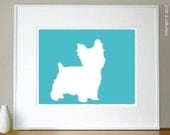 Mod Yorkshire Terrier Dog -11x13 Art Print