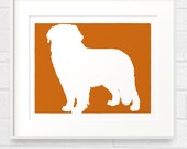 Mod Saint Bernard Dog - 8x10 Silhouette Art print
