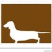 Mod Dachshund - 8x10 Fine Art Silhouette Dog Print in your choice of color