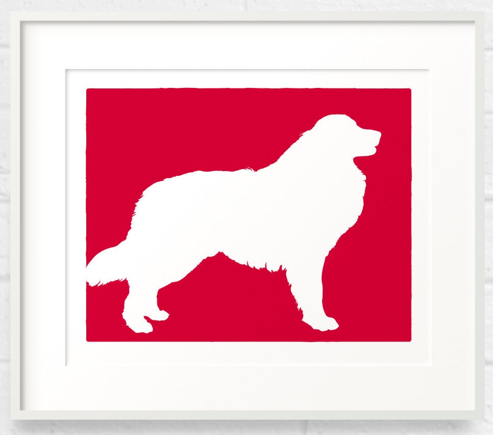 Mod Great Pyrenees Dog - 8x10 Silhouette Art print