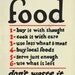 Food Buy It With Thought Vintage-Based 11 x 14 Print Red Orange Black