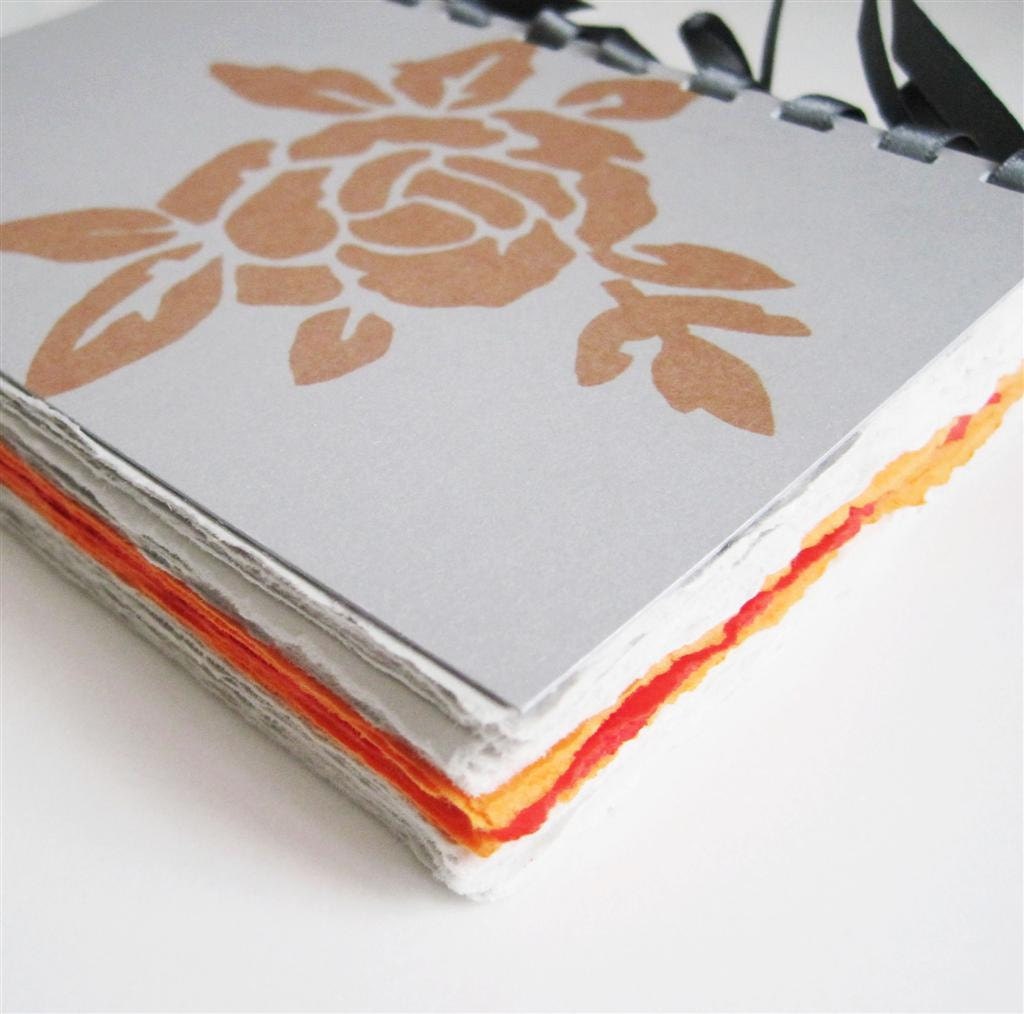 Orange Rose - blank notebook