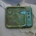 Television Set Charms Grungy Verdigris Patina 181VER x2