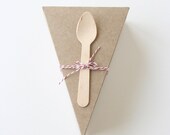 24 DELUXE LIDDED Wedge-Shaped Pie Box Kits with SPOONS