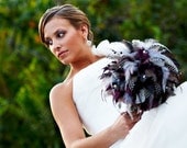 FEATHER FUSION  Feather and Organza Wedding Bouquet