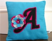 Monogram personalised initial cushion