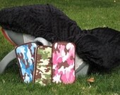 Black Minky Car Seat Slip Cover