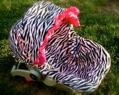Infant Car Seat Cover- Zebra Mama
