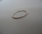 One SINGLE Sterling Silver Beaded (Dotted) band / stackable/stacking/stack/ring- dainty thumb ring, first knuckle rings, dainty thumb rings