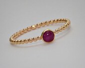 Ruby Ring, July Birthstone Ring, Gold Stacking Ruby Ring, Stackable Gemstone Ring - Size 3, 4, 5, 6, 7, 8, 9