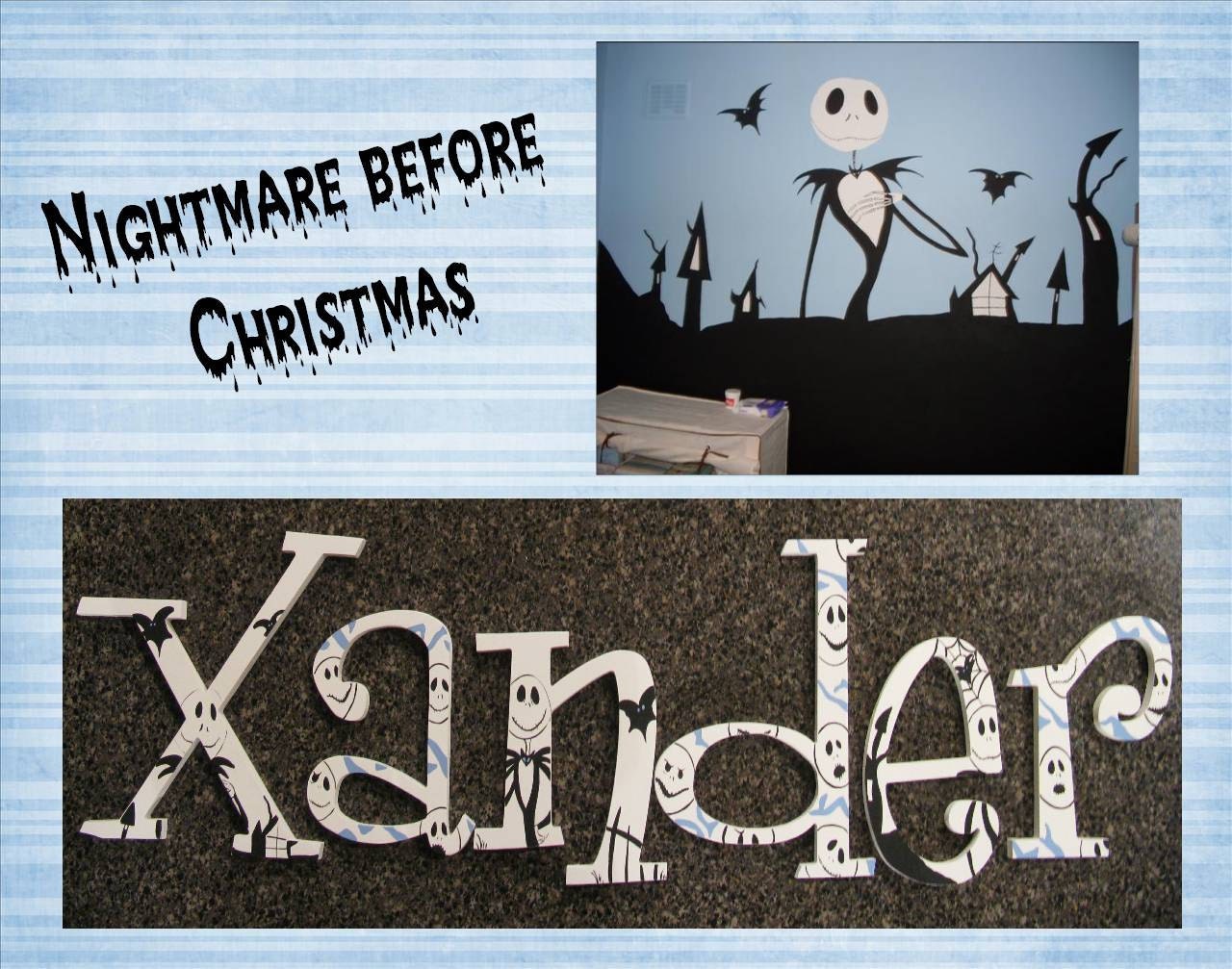 Nightmare Before Christmas Nursery Wall Decor Letters NBC Jack Skellington