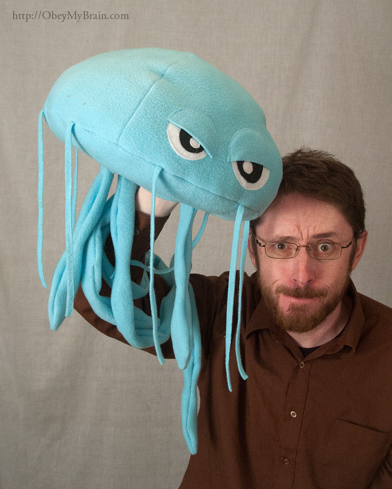 Fleece Jellyfish Hat - Light Turquoise