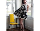 Maori Mini Dress Custom Handsewn Applique EcoFashion