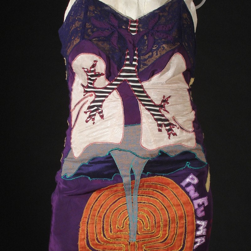 Pneuma Art Dress Recycled Vintage Slip