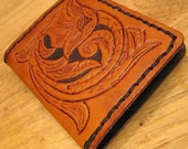 Floridian-Style, Sheridan Hand Leather-Tooled Wallet, Eco-Friendly
