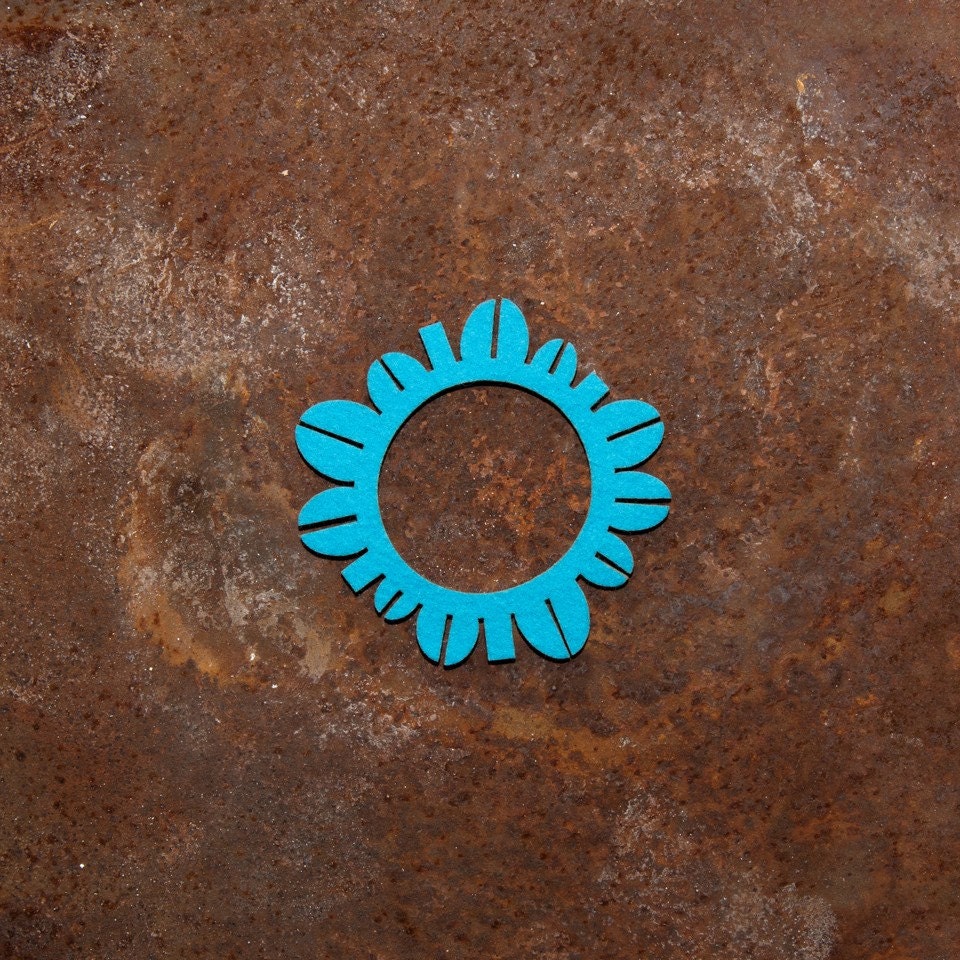 Binary II Bracelet // Turquoise // Laser cut felt