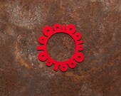 Binary Bracelet // Red // Laser cut felt