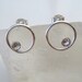 Sterling silver circle stud earrings, Tide pools - ready to ship