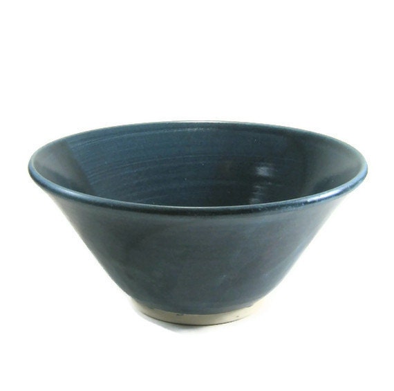 Ceramic Serving Bowl - Centerpiece - Fruit Bowl - Blue Stoneware Pottery - Serving - Dining - Housewares