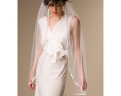 Bridal Scallop Lace Veil Fingertip Tulle 780