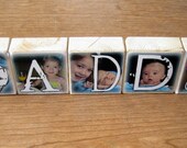 Personalized gift- DADDY- set of 5- Photo Blocks for Father's Day