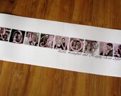 Guest Signature Poster- Personalized Photo Letter GICLEE Print- made to order- FAMILY LOVE, last name- price per letter