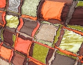 RAG QUILT, Twin Size, You pick, custom, colors, Made to Order
