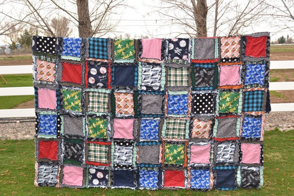 PATTERN, Rag Quilt, Twin Size Blanket Bedding, Sewing Instructions, Instant Download