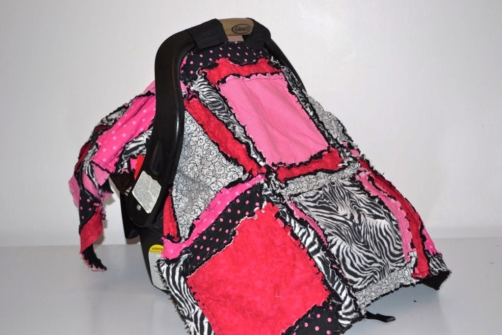 Car Seat Cover PATTERN Carseat Tent, Baby Blanket, Rag Quilt, Nursing Cover, 3 in 1 SEWING Instructions