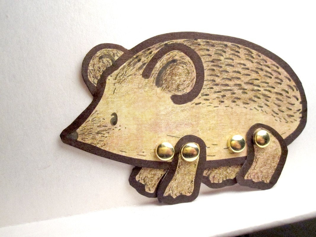 PDF Hedgehog Jointed Paper Doll