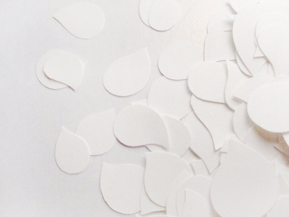 200 Paper Bird Shape Cut Outs -  White Cardstock