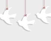 PDF 8 inch Flying Dove Bird Shape