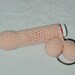 Penis chapstick holder keychain Pink