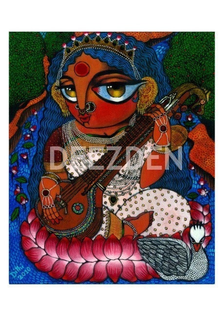 Maa Saraswati Goddess of Knowledge PRINT