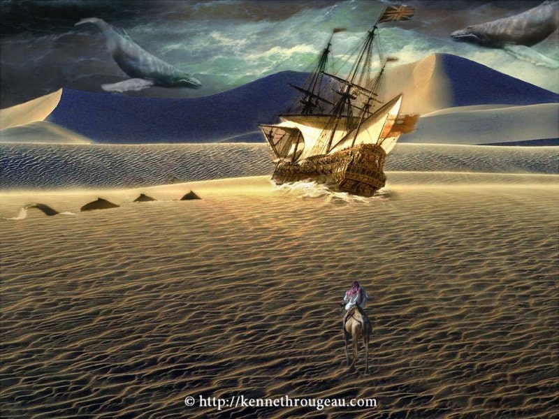 Desert Passage - 11x14 Surreal Fantasy Fine Art Print
