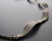 Five Fern Necklace - Etched Silver