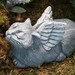 Angel Cat Statue "Basking In the Sunshine" Garden Sculpture