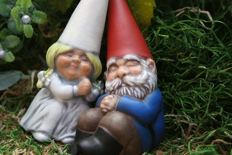 Gnomes Cake Topper "Custom Wedding Garden Gnomes" Cake Decorations Gnome Couple