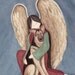 German Shepherd with Angel / Lynch signed folk art print