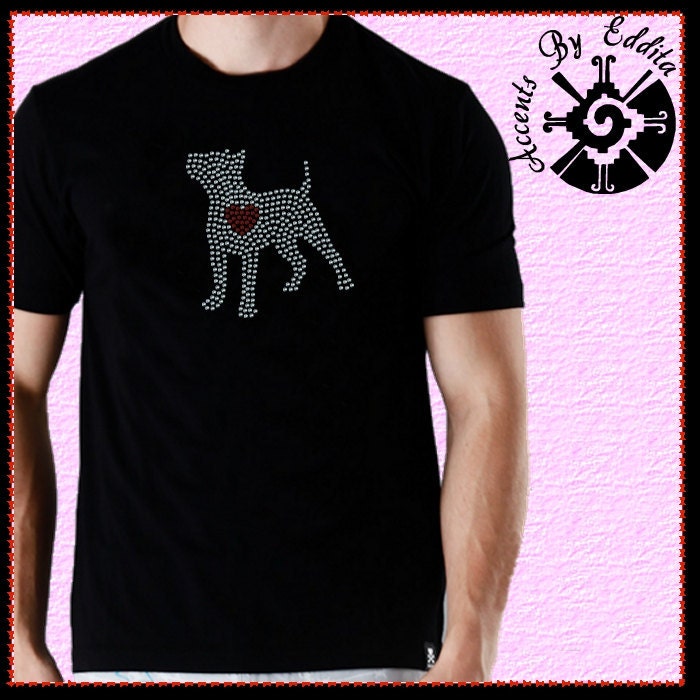 Pitbull Love DIY Nail Head Pit Bull Iron on Charity Transfer 100% of net Proceeds will be Donated to Apollo Support and Rescue