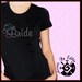 Bridal Rhinestone Transfer BRIDE with Cowgirl Hat and Dangling Heart Rhinestone and Girly Pink Bling Horseshoe Wedding Chic DIY