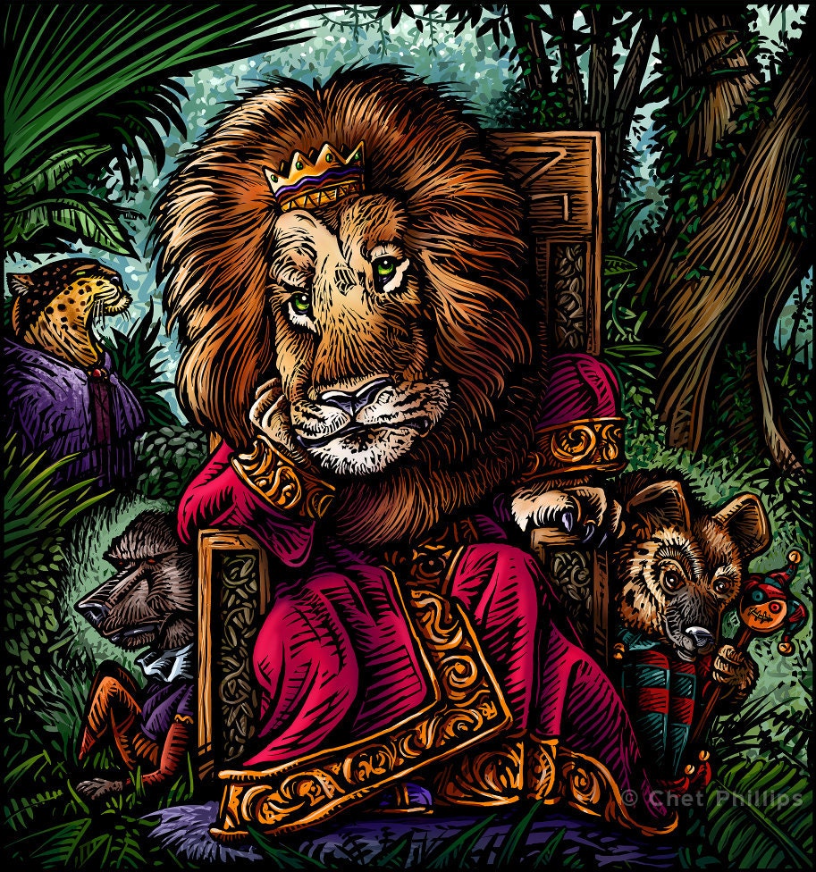 The Lion Who Would Be King signed print