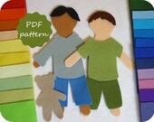 Elliott Felt Paper Doll Pdf Pattern for Flannel Board - Instant Download