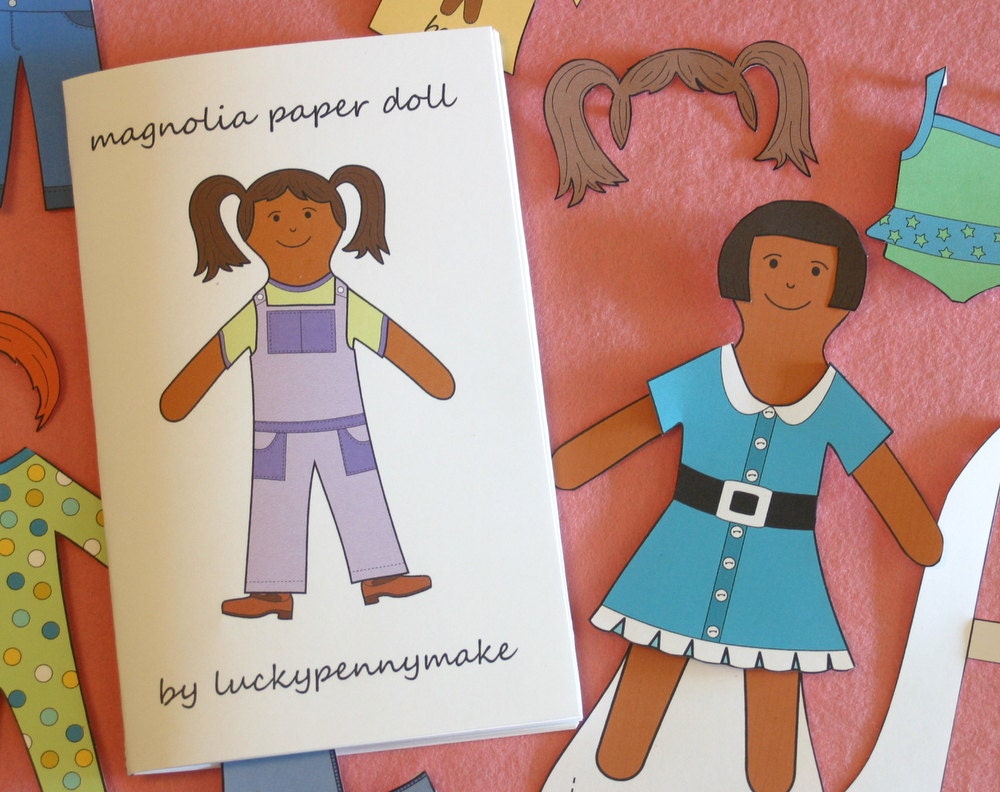 Magnolia Paper Doll Book Printable PDF Pattern - Instant Download
