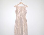 1950s dress set // blush pink brocade // vintage 50s mad men sheath and jacket