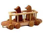 Wooden Train Zoo Car Penguin