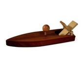 Rubber Band Powered Wooden Toy Race Boat