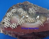 Kit for Daisy Flower ChainMaille Bracelet in 18 and 20 Gauge Sterling Silver